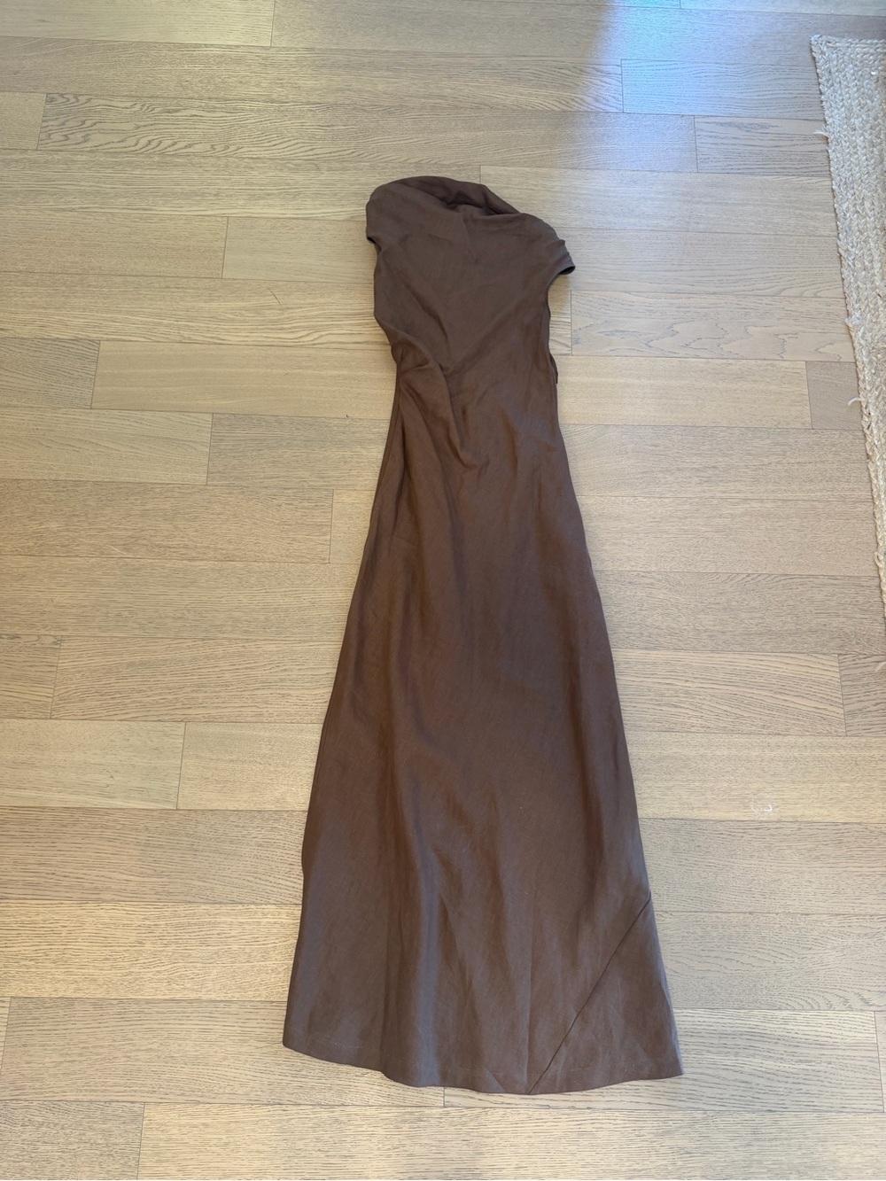 Faithfull the Brand One-Shoulder Brown Maxi Dress - Picture 4 of 7